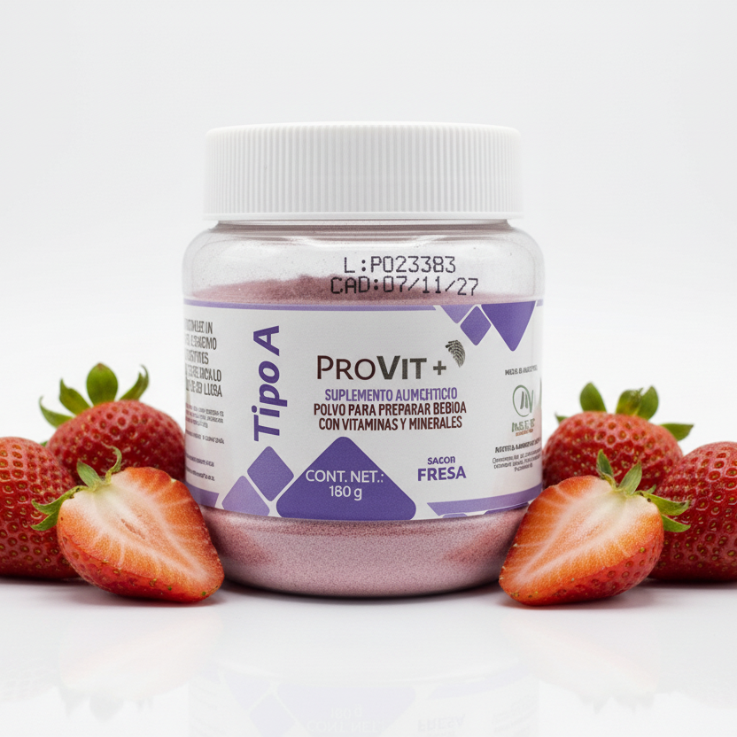 Electrolitos + Vitaminas – Fresa Tipo A